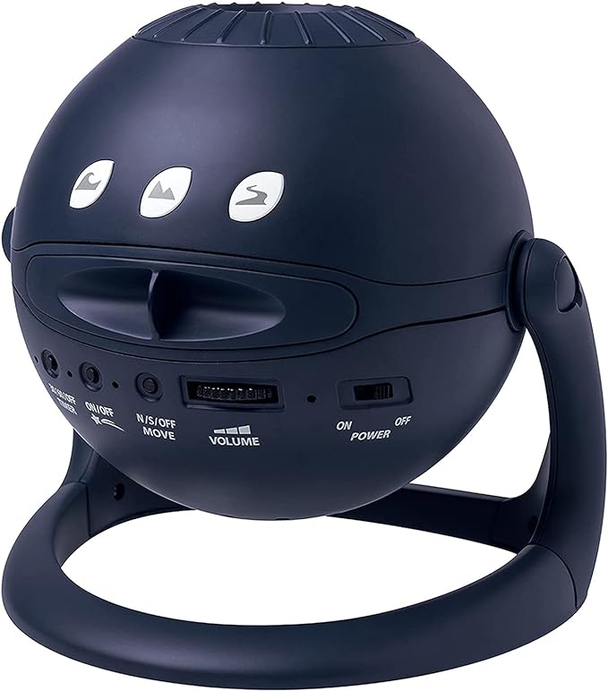A star projector with several buttons to control sound input