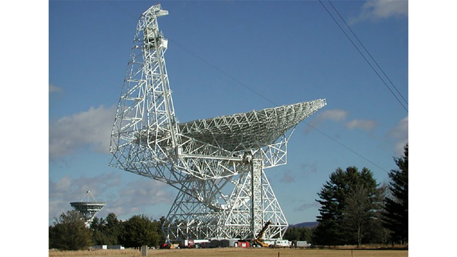 The radio telescope at Green Bank Observatory. Credit: NRAO/NSF