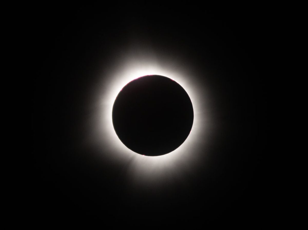 Total solar eclipse of April 8 2024 from Lake Carmi, Vermont, USA. Credit: Noam Galai/Getty Images)