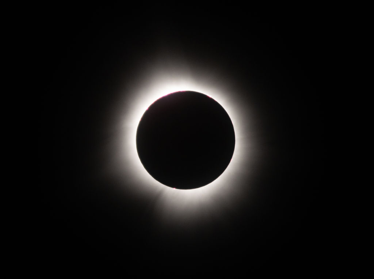 Total solar eclipse of April 8 2024 from Lake Carmi, Vermont, USA. Credit: Noam Galai/Getty Images)