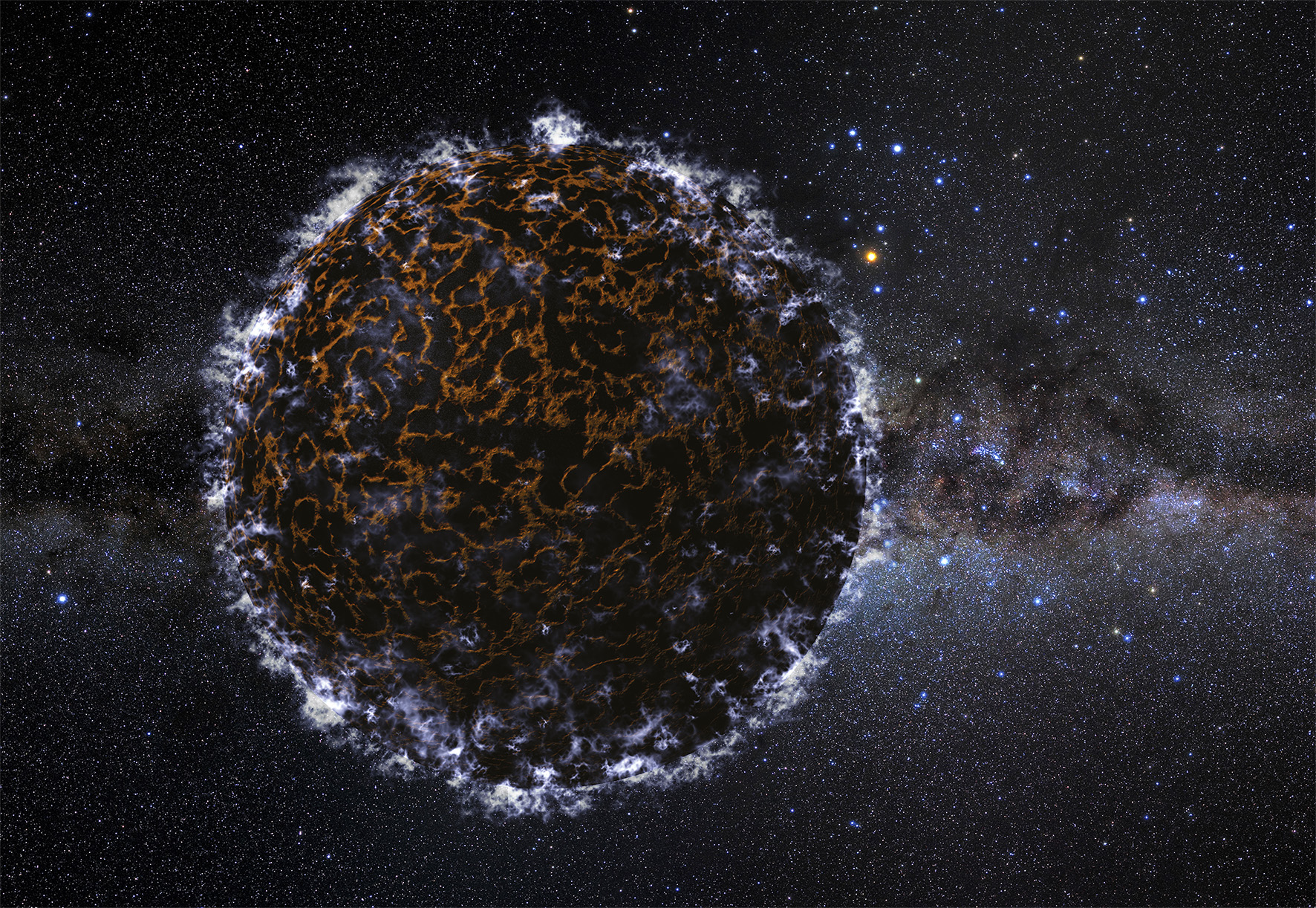 Illustration of a dark star