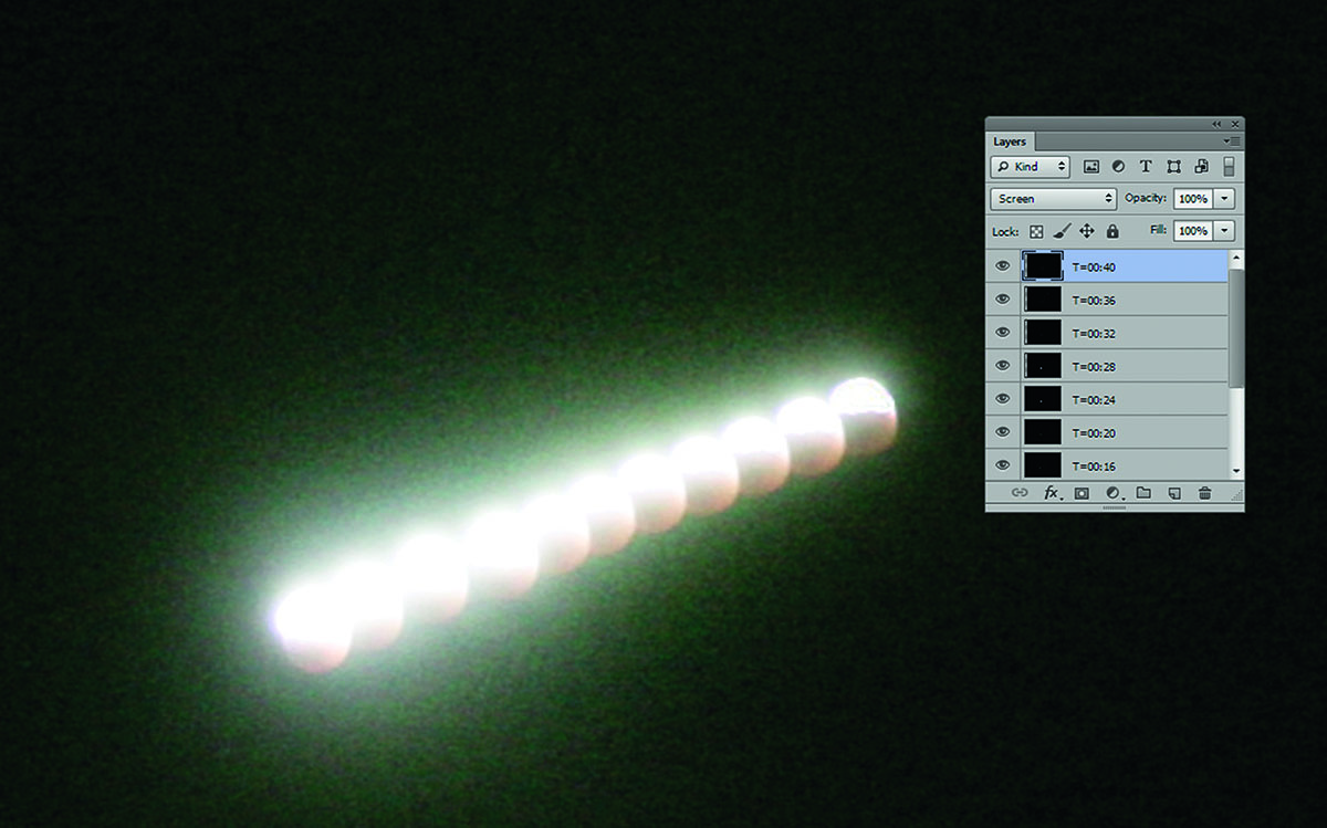 Merging your shots to create a sequence will reveal how Earth’s shadow creeps across the full Moon. Credit: Pete Lawrence