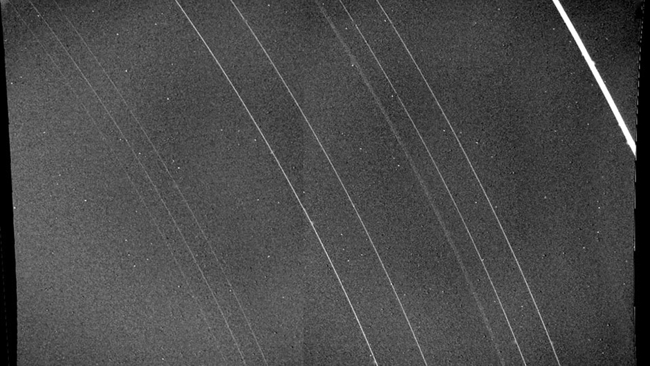 The first direct images of the rings were taken in 1986, by the Voyager 2 spacecraft. Credit: NASA The first direct images of the rings were taken in 1986, by the Voyager 2 spacecraft. Credit: NASA