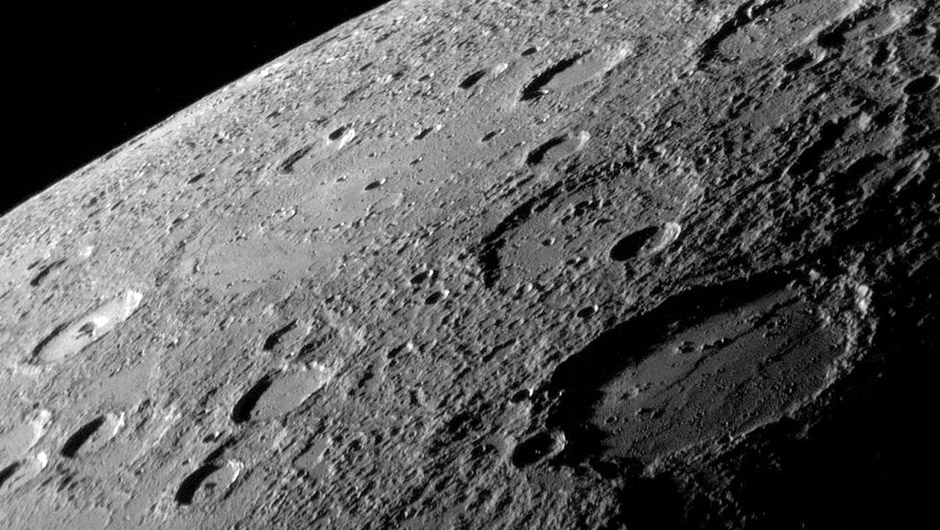 A view of Mercury's craters, captured by the MESSENGER space probe in 2008. Credit: NASA, JHU APL, CIW