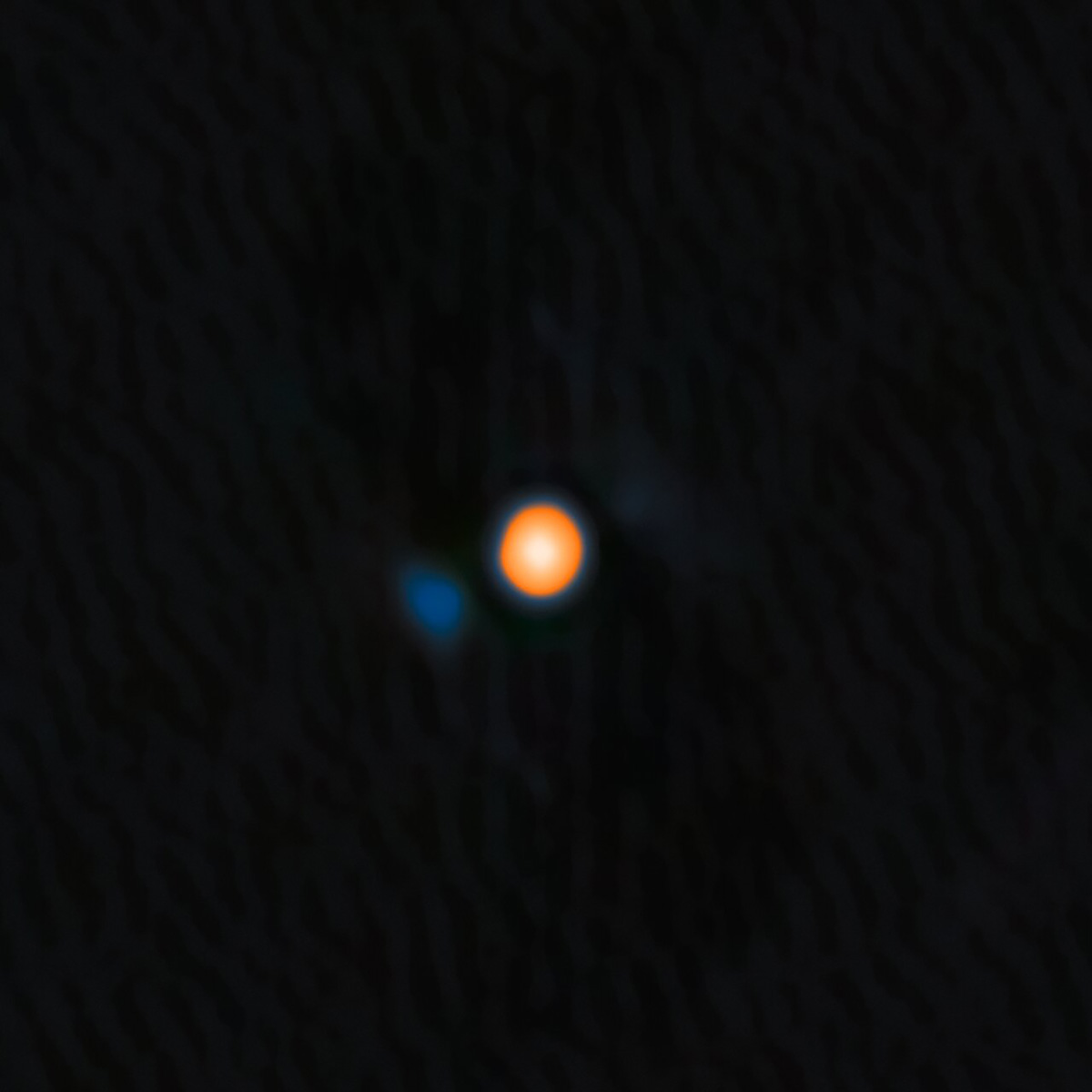 Betelgeuse and its companion star, the companion discovered using ‘Alopeke instrument on the Gemini North telescope, one half of the International Gemini Observatory. Credit: International Gemini Observatory/NOIRLab/NSF/AURA. Image Processing: M. Zamani (NSF NOIRLab)