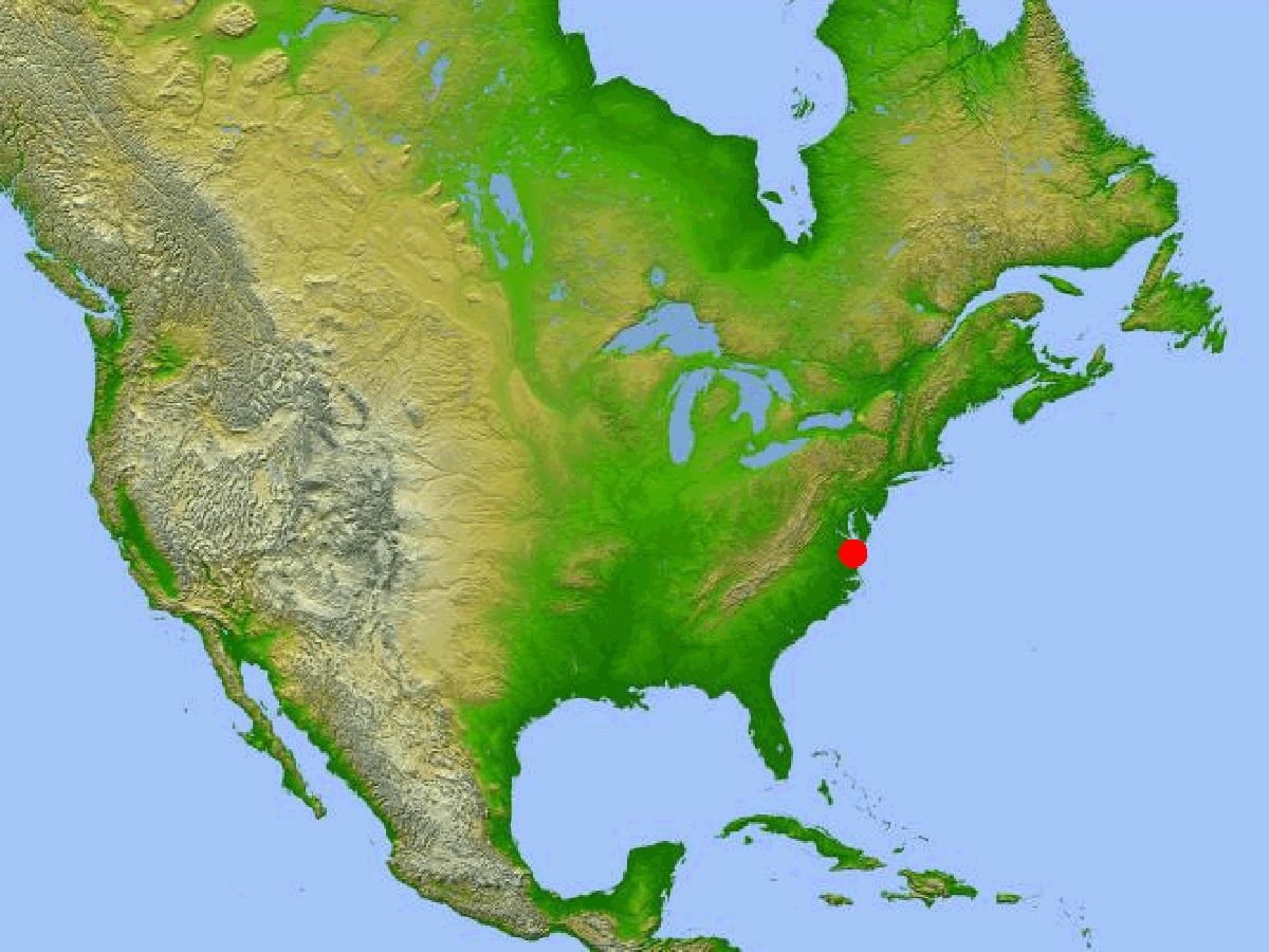 Location of the Chesapeake Bay structure