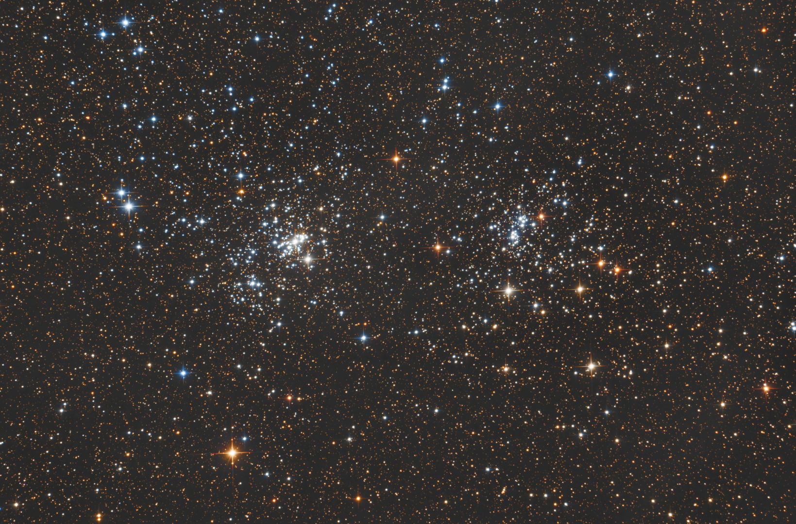 The Double Cluster in Perseus, Shawn Nielsen, Kitchener, Ontario, Canada, DATE Equipment: QHY268M CMOS camera, Starfield Optics 8-inch astrograph, Sky-Watcher EQ6 mount
