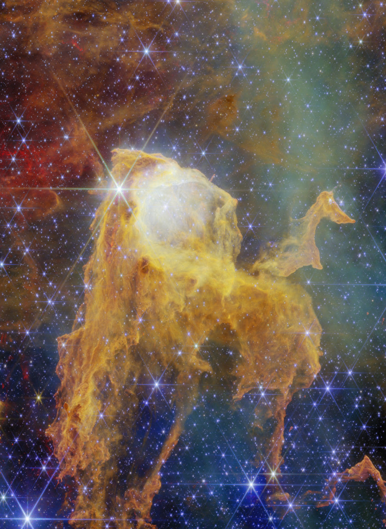 Treasure Chest cometary globule James Webb Space Telescope, 6 August 2026 Credit: ESA/Webb, NASA & CSA, M. Reiter. Acknowledgement: M. H. Özsaraç