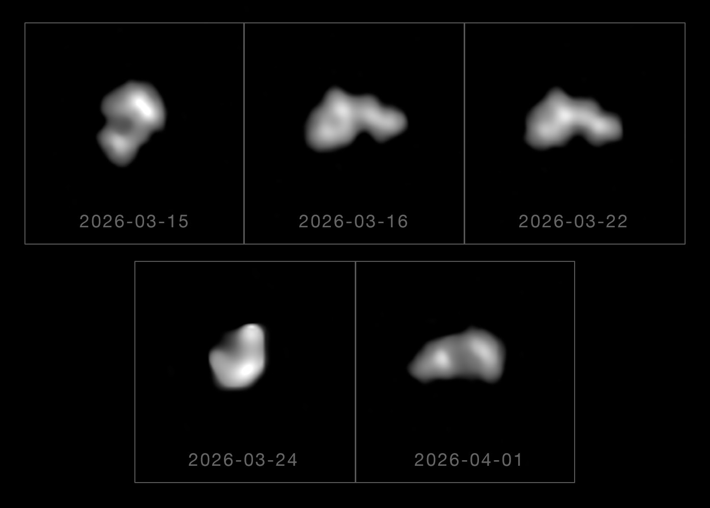 Asteroid 44 Nysa Very Large Telescope/Large Binocular Telescope, 3 August 2026 Credit: ESO/K. Minker et al.