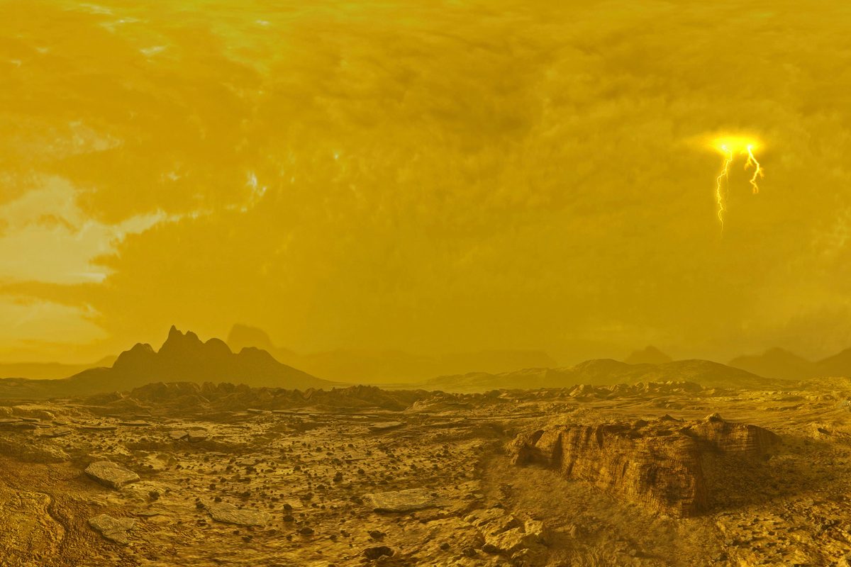 Illustration showing what it's like on planet Venus. Credit: Mark Garlick / Science Photo Library / Getty Images