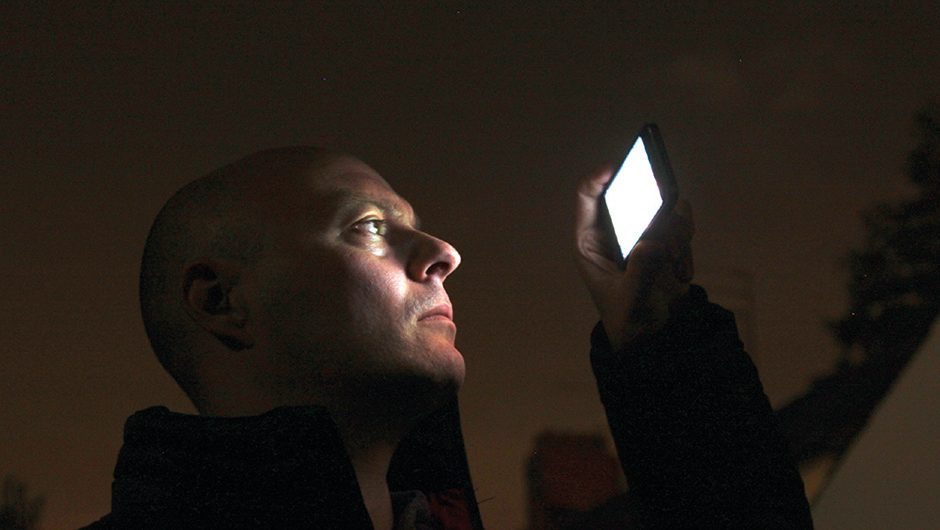 One glance at your smartphone screen and your precious dark-adapted vision is ruined! Turn your phone's screen red if you really need to look at it. Credit: Jamie Carter