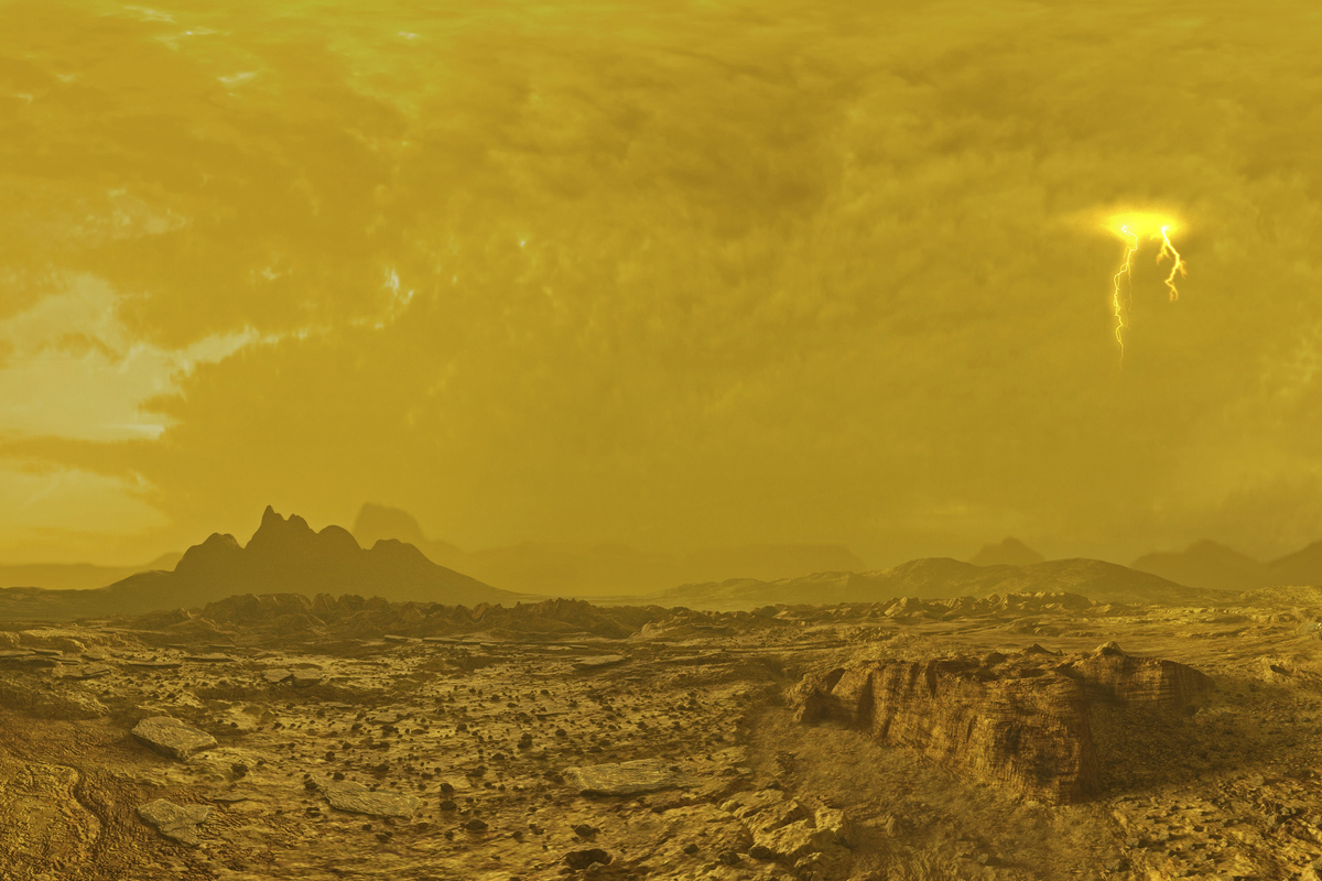 Illustration showing what it's like on planet Venus. Credit: Mark Garlick / Science Photo Library / Getty Images