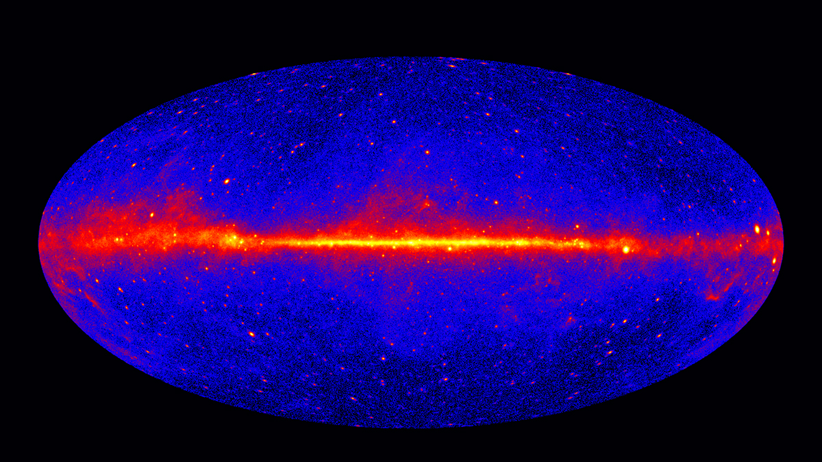 The centre of our Galaxy, as seen by NASA's Fermi Gamma-Ray Telescope. Credit: NASA/DOE/Fermi LAT Collaboration