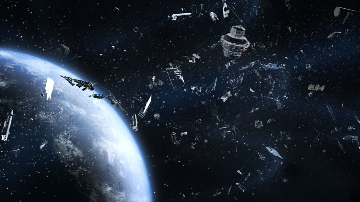 Space junk is the name given to spent satellites and other debris in orbit around Earth. Credit: janiecbros / Getty Images