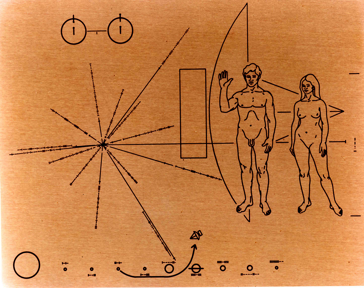 The NASA Pioneer golden plaque