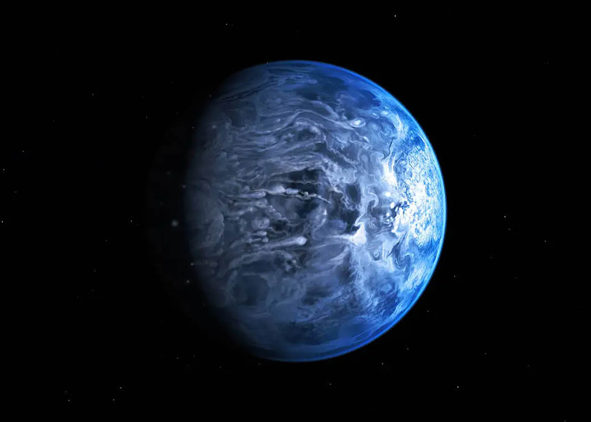 It rains glass on exoplanet HD 189773b. Credit: NASA