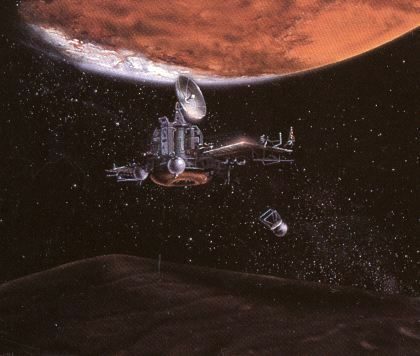 Artist's impression of the Soviet Phobos 1 probe. Public Domain