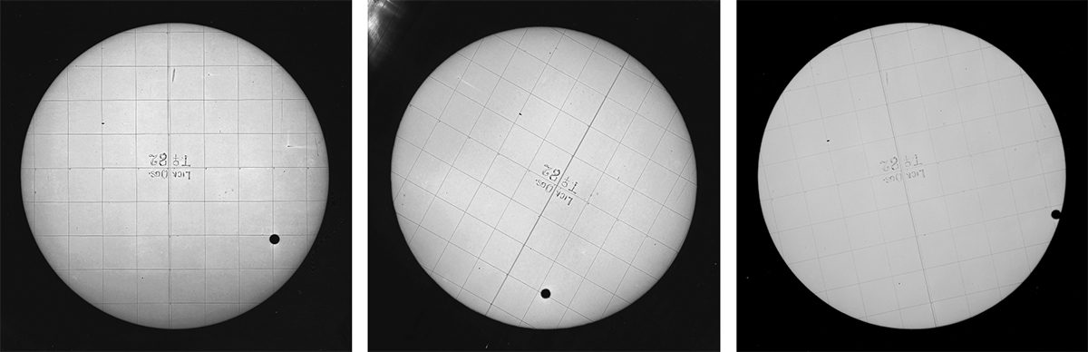 David Peck Todd's images of the transit of Venus of 1882. Credit: University of California/Lick Observatory