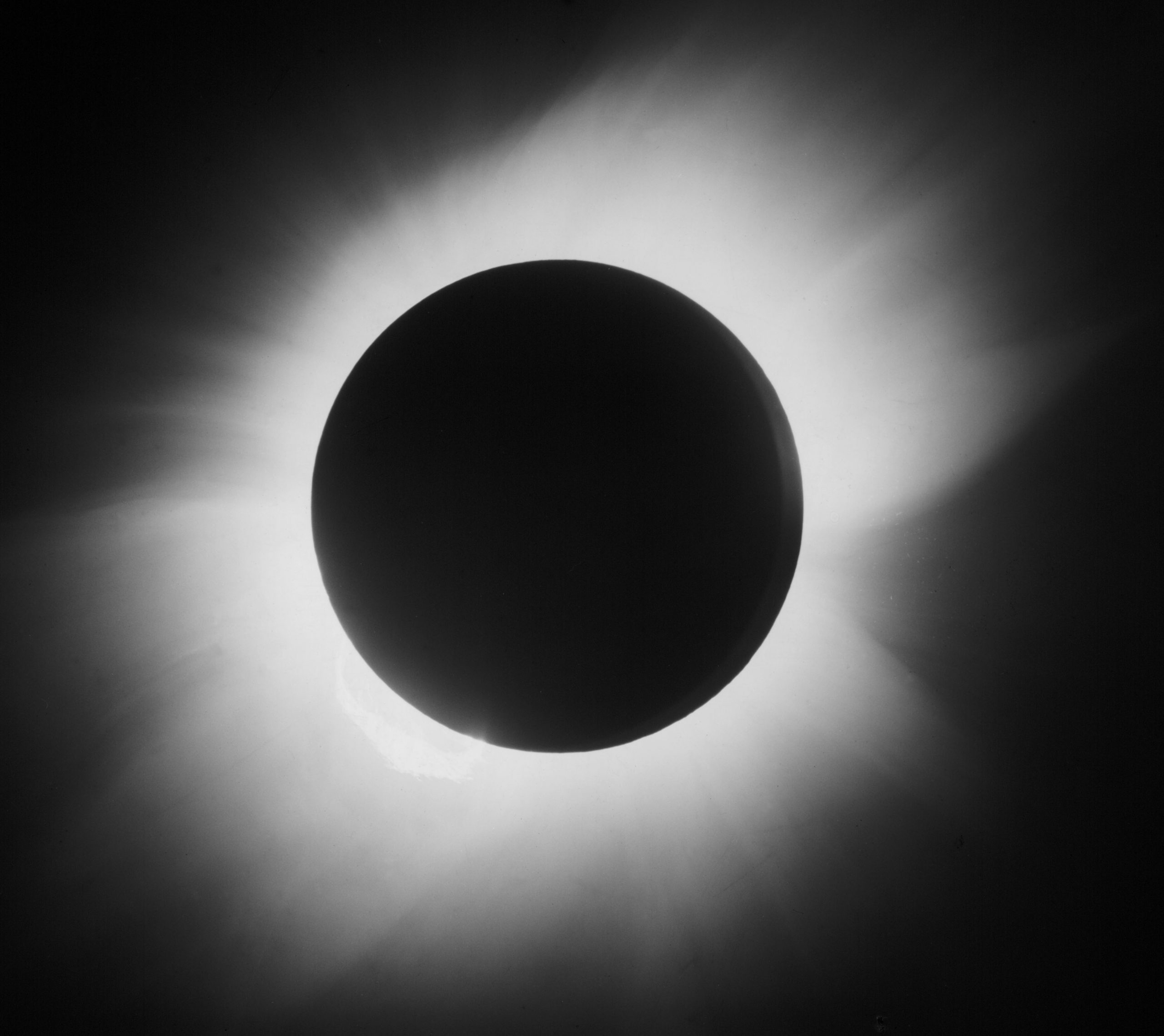 A glass positive of the 1919 total solar eclipse. Credit: Science and Society Picture Library / Getty Images