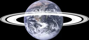 Illustration imagining Earth with rings. Credit: NASA (composite image by Jcpag2012) Illustration imagining Earth with rings. Credit: NASA (composite image by Jcpag2012)