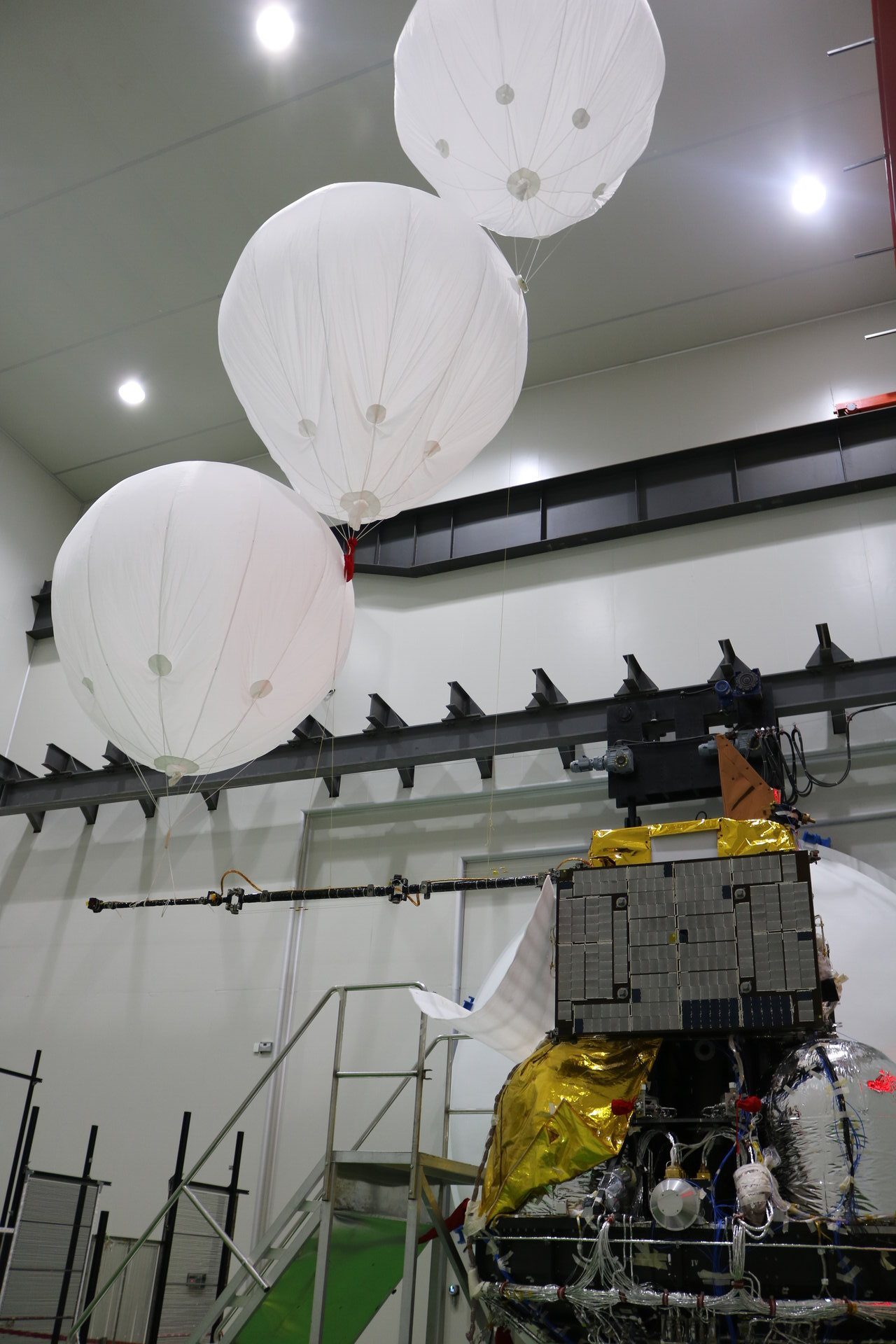 The SMILE spacecraft during a test its magnetometer boom deployment. Credit: ESA