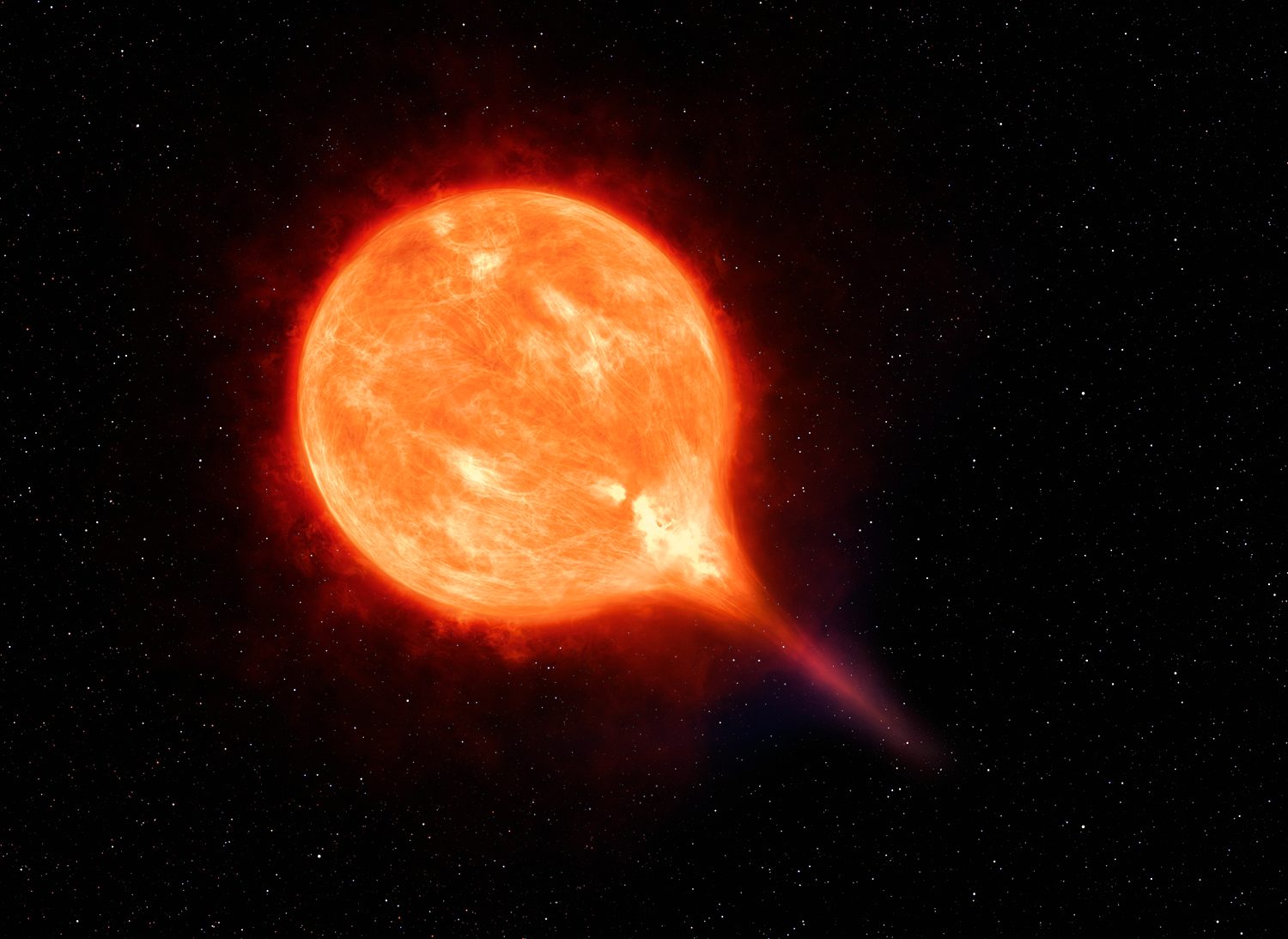 Combining observations done with ESO's Very Large Telescope and NASA's Chandra X-ray telescope, astronomers have uncovered the most powerful pair of jets ever seen from a stellar black hole. The black hole blows a huge bubble of hot gas, 1000 light-years across or twice as large and tens of times more powerful than the other such microquasars. The stellar black hole belongs to a binary system as pictured in this artist’s impression. Credit: ESO/L. Calçada/M.Kornmesser Combining observations done with ESO's Very Large Telescope and NASA's Chandra X-ray telescope, astronomers have uncovered the most powerful pair of jets ever seen from a stellar black hole. The black hole blows a huge bubble of hot gas, 1000 light-years across or twice as large and tens of times more powerful than the other such microquasars. The stellar black hole belongs to a binary system as pictured in this artist’s impression. Credit: ESO/L. Calçada/M.Kornmesser