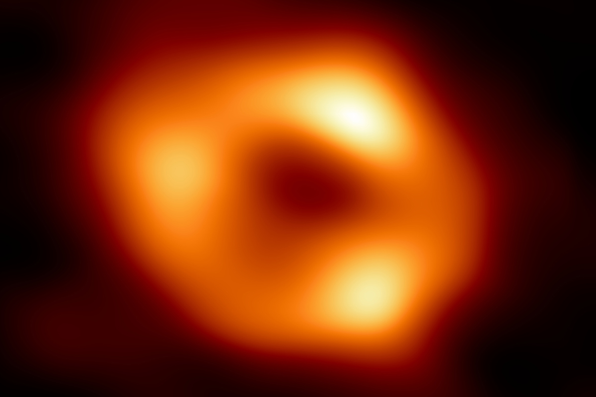 Astronomers have captured the first ever image of Sagittarius A*, the supermassive black hole at the centre of our Galaxy. Credit: EHT Collaboration