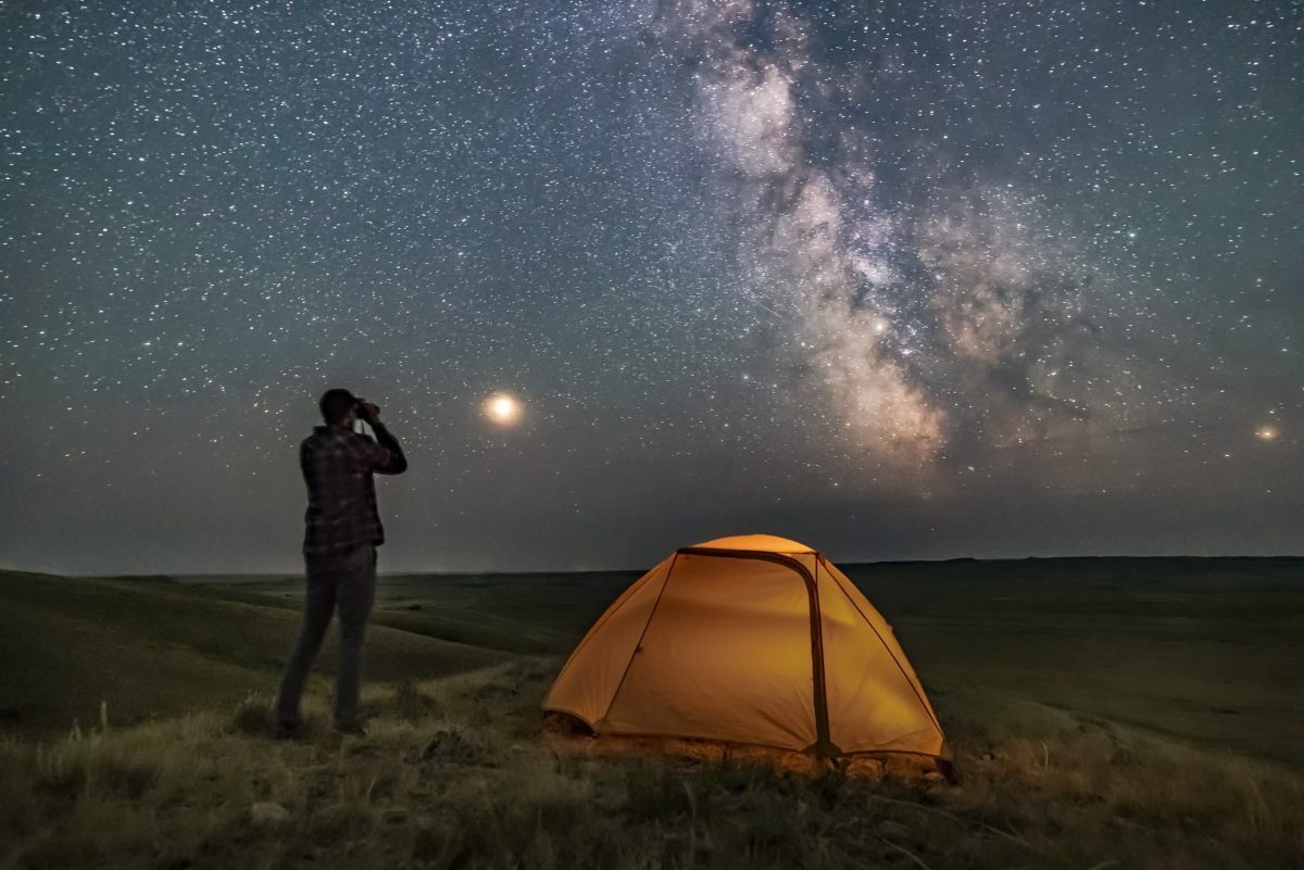 A pair of binoculars may be all you need to get started in astronomy. Credit: VW Pics / Contributor / Getty Images