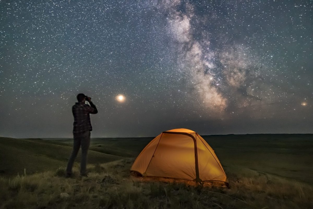 A pair of binoculars may be all you need to get started in astronomy. Credit: VW Pics / Contributor / Getty Images