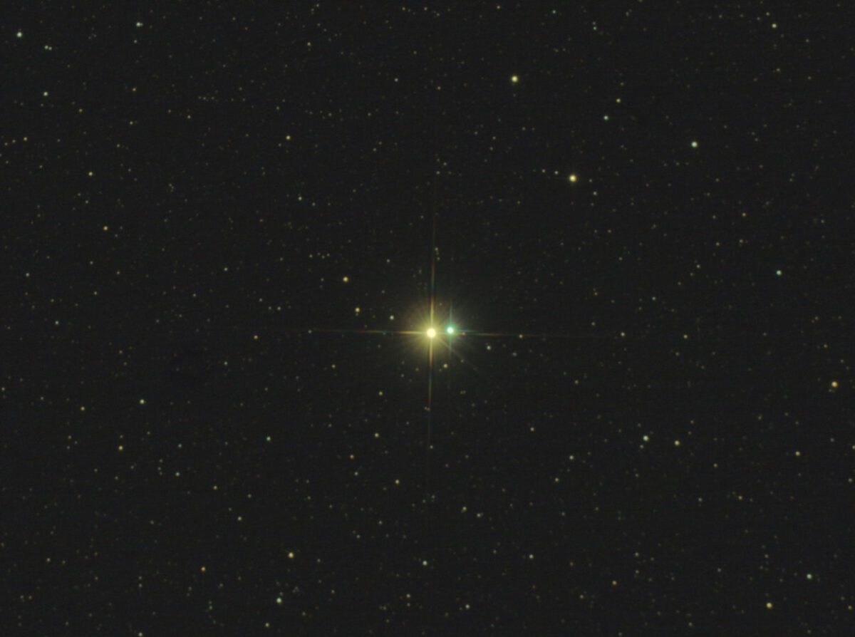 Double star Albireo Tony Moss, Downham Market, Norfolk, 8th June 2022 Equipment: Altair 269 C camera, Altair Ritchey-Chretien 8in scope, Celestron AVX mount