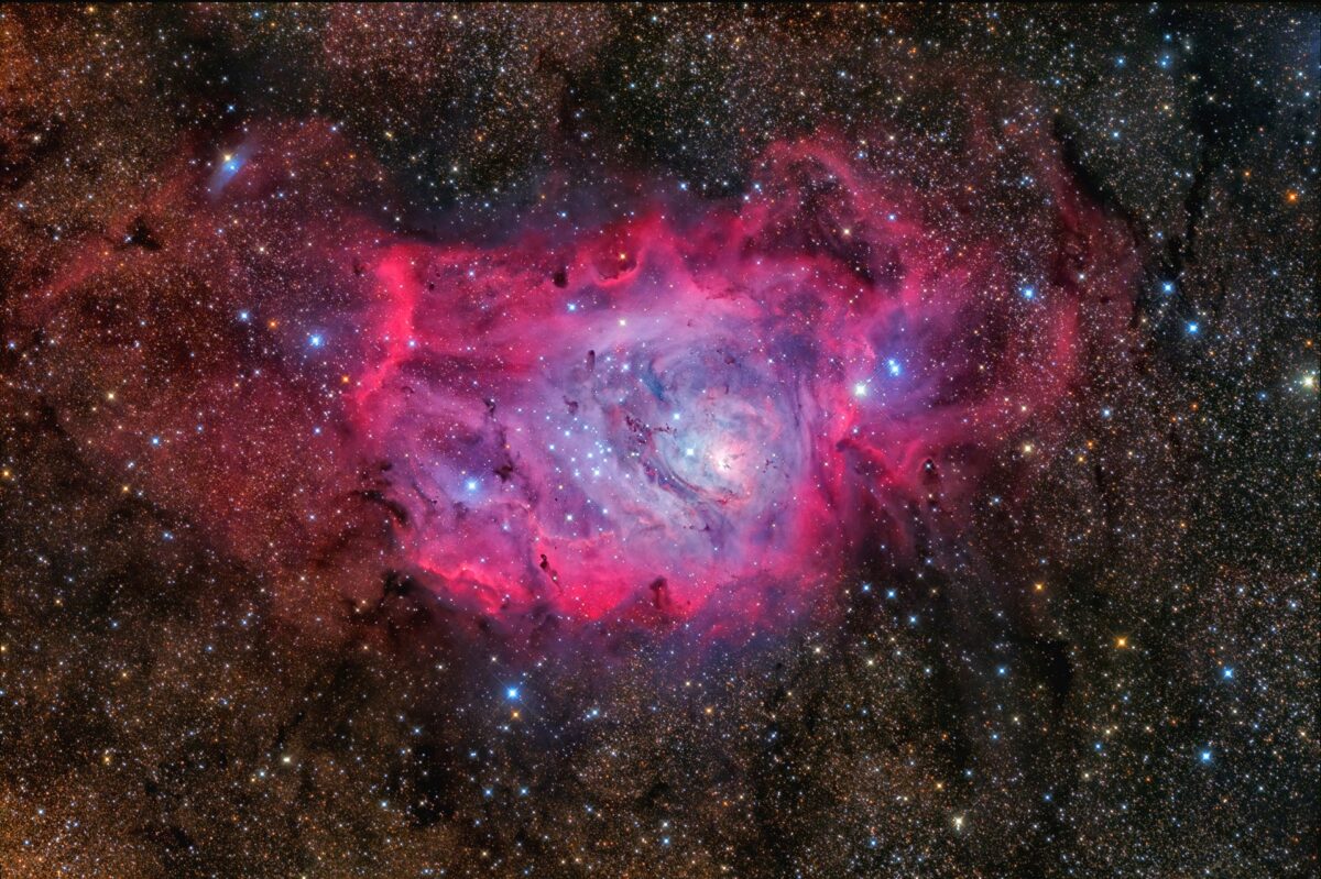 M8 - Lagoon Nebula by Andreas Papp, Hakos Farm, Namibia.