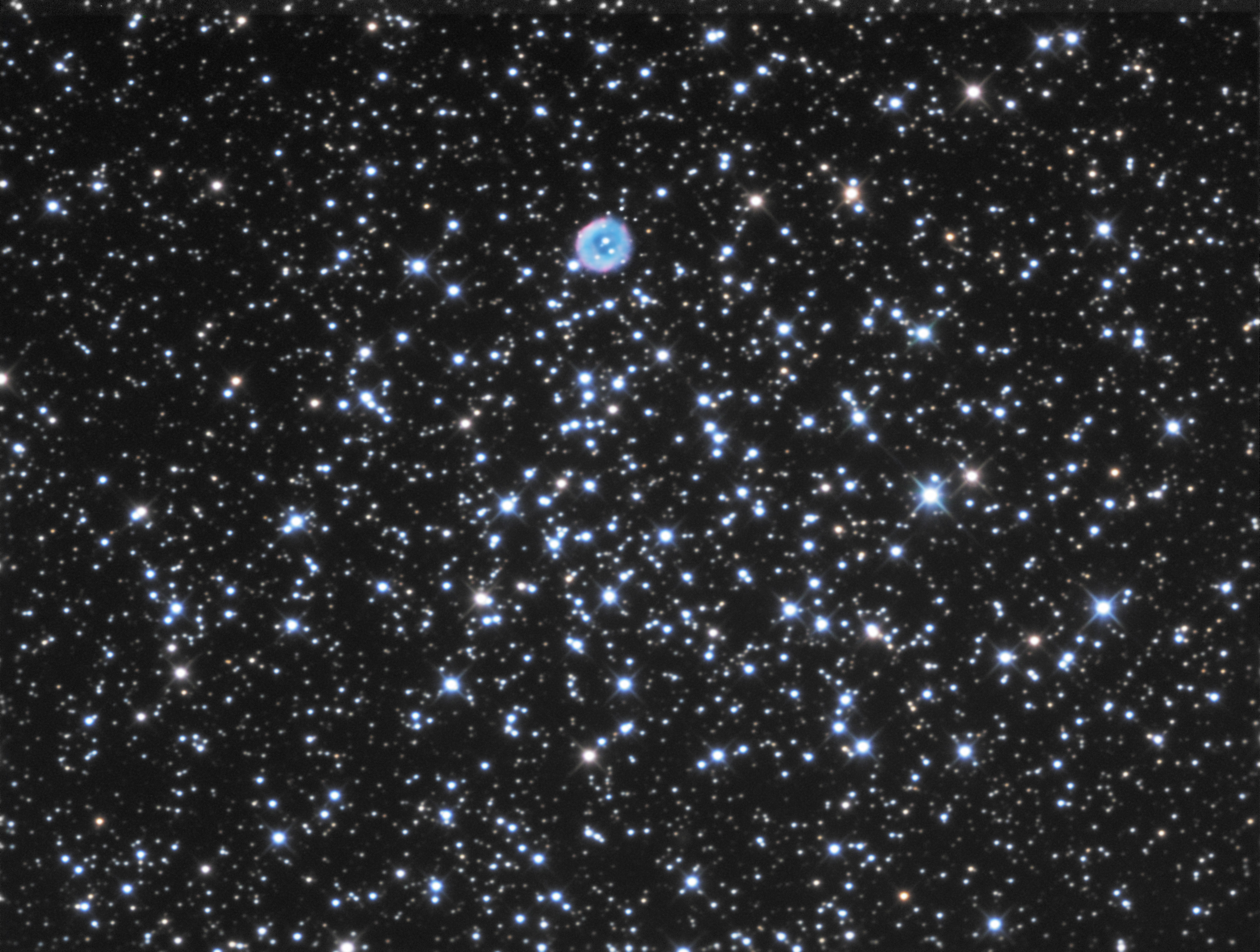 M46 and NGC 2438 by Dan Crowson, Animas, New Mexico, USA. Equipment: SBIG STF-8300M, Astro-Tech AT12RCT.