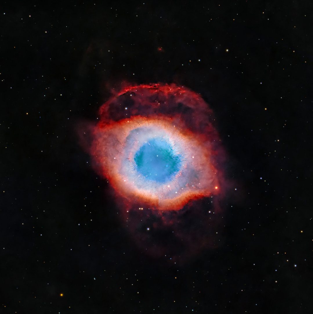 The Helix Nebula, NGC 7293. Credit: Andrea Arbizzi