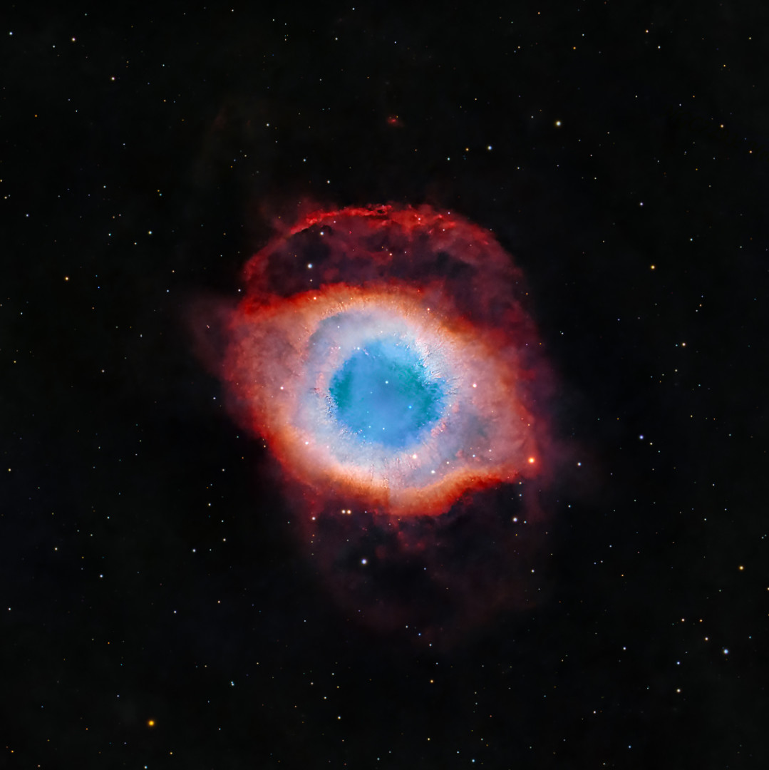 The Helix Nebula, NGC 7293. Credit: Andrea Arbizzi