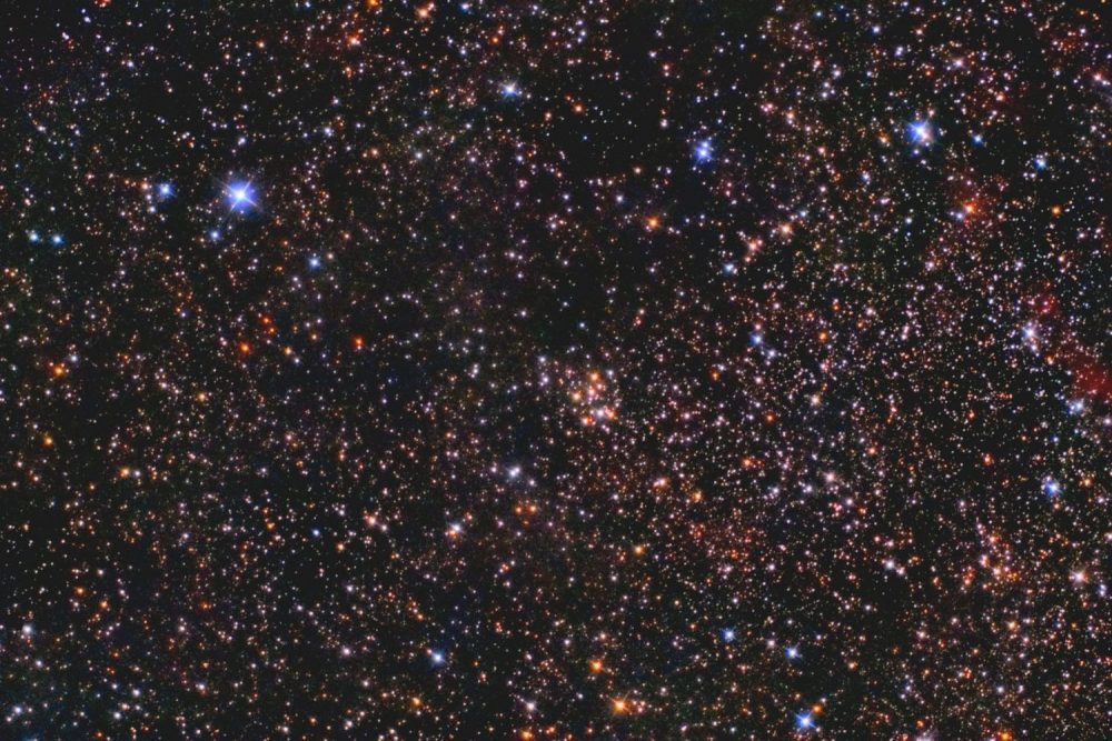 M29 - Open Cluster in Cygnus by Bill McSorley, Leeds, UK. Equipment: SW 150P Newtonian Reflector, QHY8L OSC cooled ccd camera, EQ5 GoTo Mount.