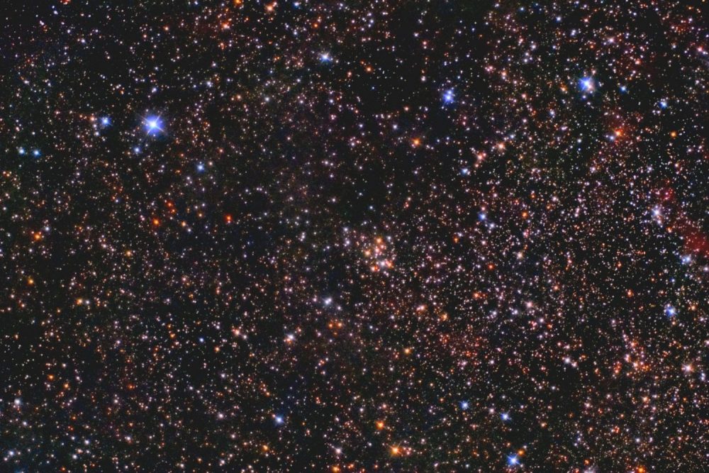 M29 - Open Cluster in Cygnus by Bill McSorley, Leeds, UK. Equipment: SW 150P Newtonian Reflector, QHY8L OSC cooled ccd camera, EQ5 GoTo Mount.