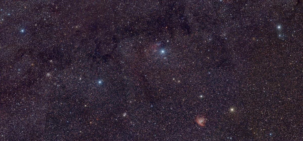 The distinctive ‘W’ shape of Cassiopeia. Credit: Michael Breite/Stefan Heutz/Wolfgang Ries/ccdguide.com