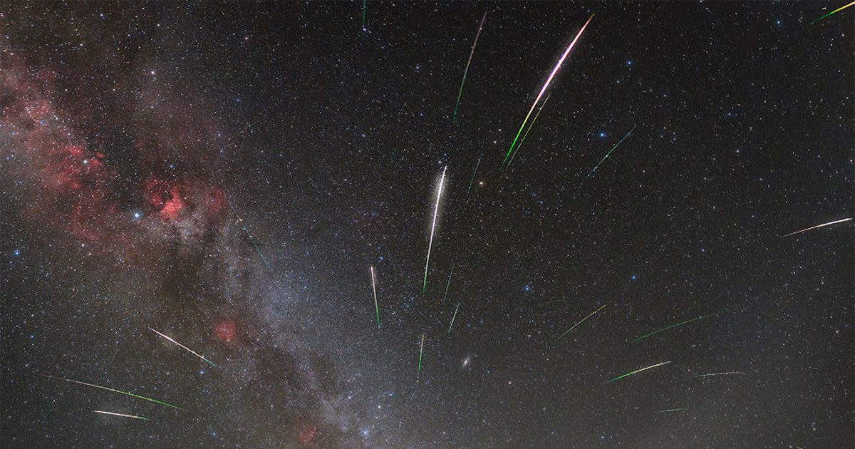 Perseids captured by Tomáš Slovinsky, Teide National Park, Tenerife, 10-14 August 2023