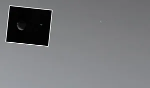 earth phobos mars inset A view of Mars moon Phobos (left) and Earth (right captured from the surface of Mars by NASA's Curiosity rover. Inset shows a close-up view. Credit: NASA/JPL-Caltech/MSSS
