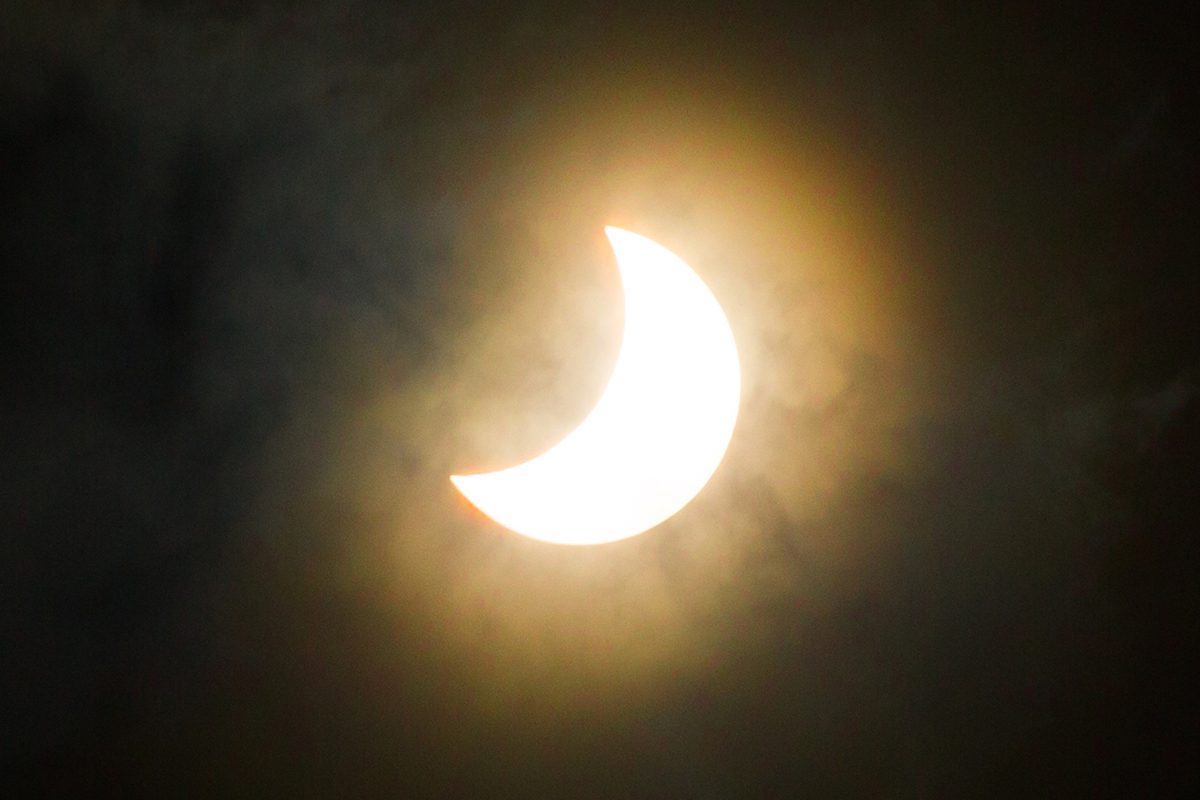 Partial solar eclipse over Barcelona, Spain, 20 March 2015. Credit: Artur Debat / Getty Images