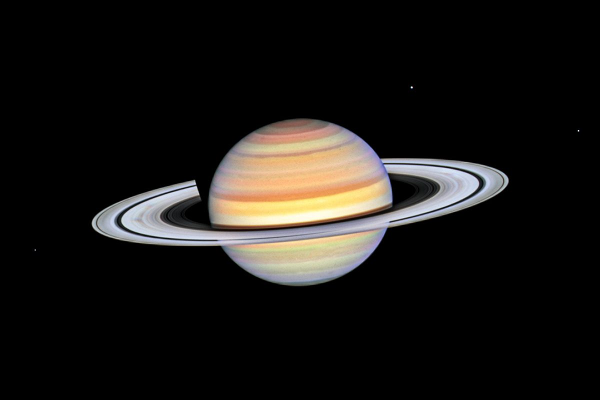 Image of Saturn and its ring spokes captured by the Hubble Space Telescope on 22 October 2023. Credit: NASA, ESA, STScI, Amy Simon (NASA-GSFC)