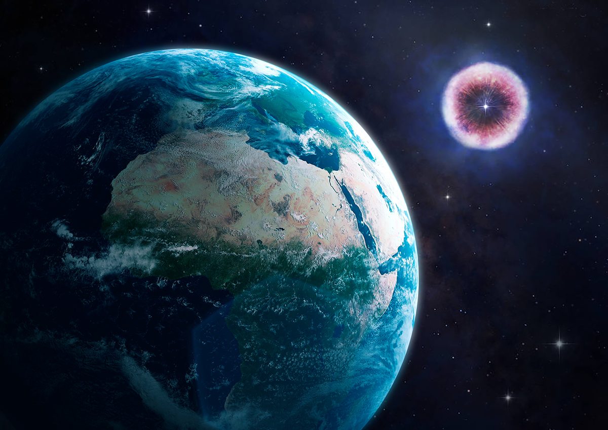 Uma supernova pode causar a extinção na Terra. Crédito: NASA/CXC/M. Weiss/Getty