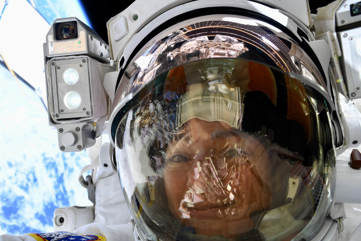 Image of NASA astronaut Jessica Meir during a spacewalk on the International Space Station, September 1, 2026. Credit: NASA