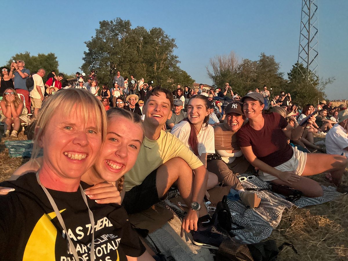 moment after totality with friends