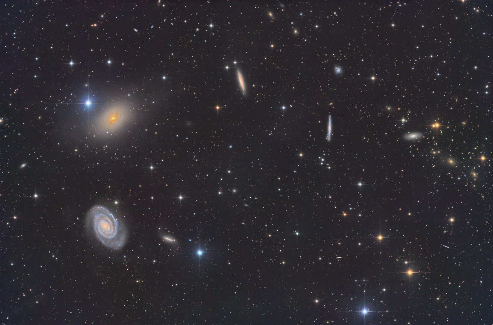 Spiral galaxy NGC 5364 and lenticular galaxy NGC 5363 Behyar Bakhshandeh, Descanso, California, USA, 18-20 May 2026 Equipment: Player One Zeus 455M Pro camera, Deep Sky Instruments RC10C Ritchey-Chrétien, Astro-Physics 1200GTO mount