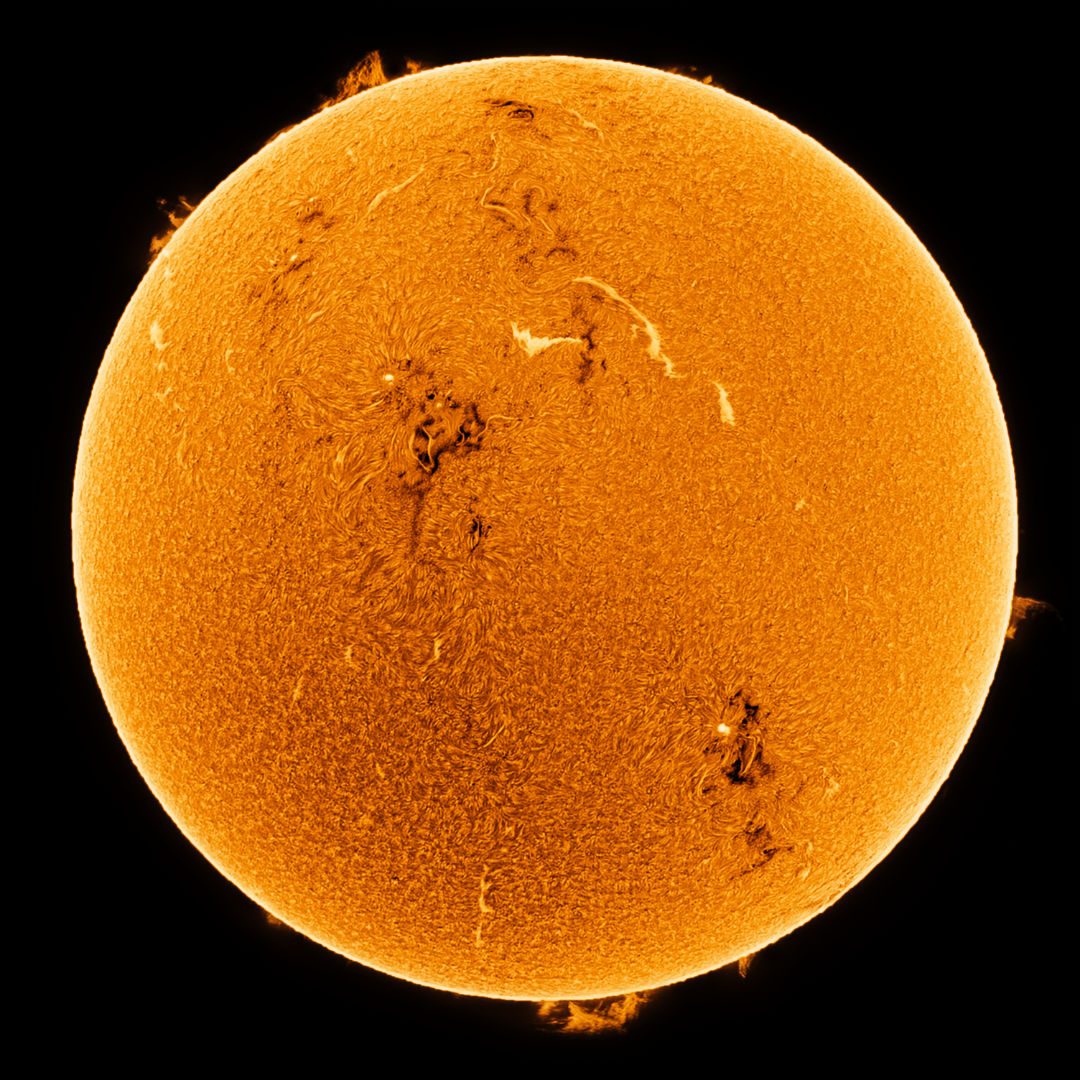The Sun Parth Patel, Ahmedabad, India, 31 May 2026 Equipment: ZWO ASI533MM Pro camera, Acuter Elite Phoenix 40 solar telescope, ZWO AM3 mount