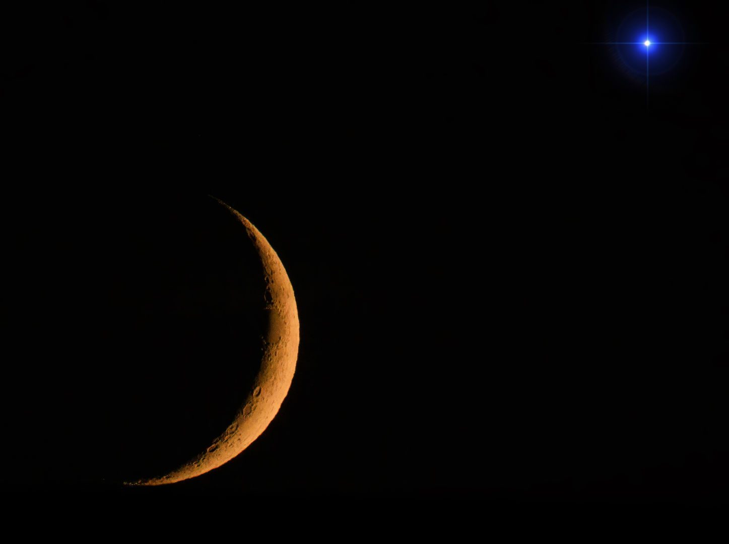 The Moon and Venus John Short, Whitburn, Tyne and Wear, UK, 17 June 2026 Equipment: Nikon P1100 camera, built-in lens, shot handheld