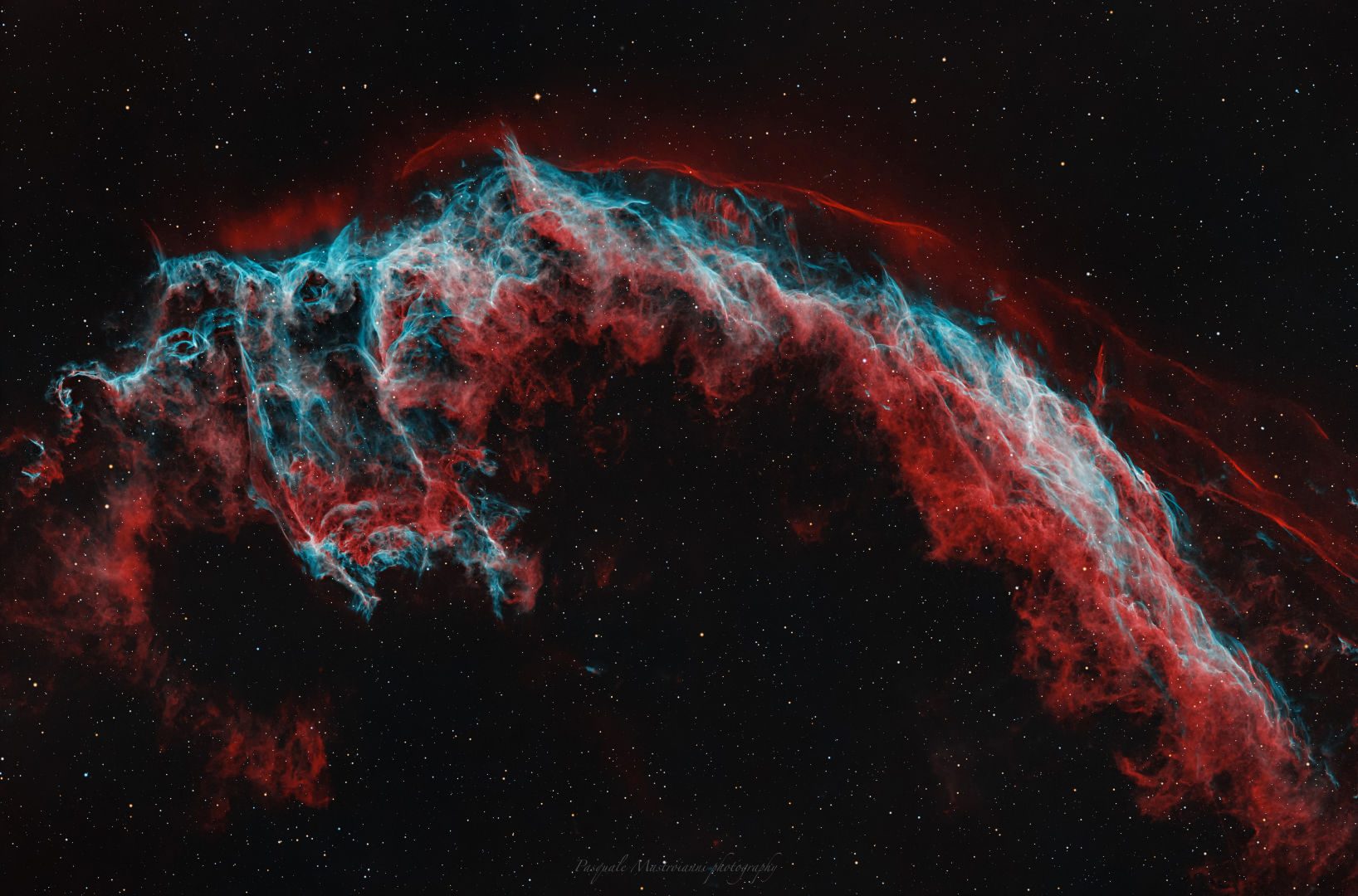The Eastern Veil Nebula Pasquale Mastroianni, Liberi, Caserta, Italy, June 2025-May 2026 Equipment: Omegon veTEC 571C camera, Sky-Watcher Quattro 254/1000 reflector, Sky-Watcher EQ6-R Pro mount