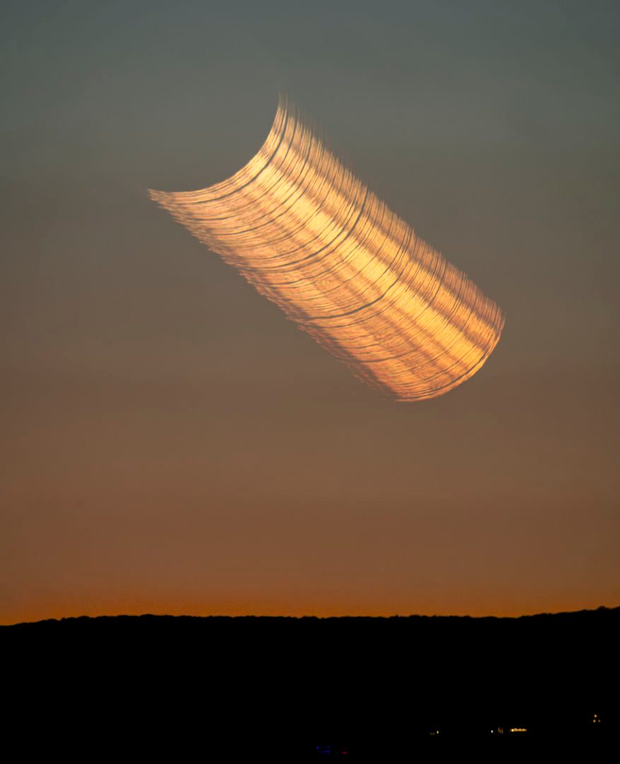 Crescent Moon trails Chirag Upreti, Ossining, New York, USA, 15 June 2026 Equipment: Sony A7R III camera, Sony 200-600mm lens, Leofoto tripod