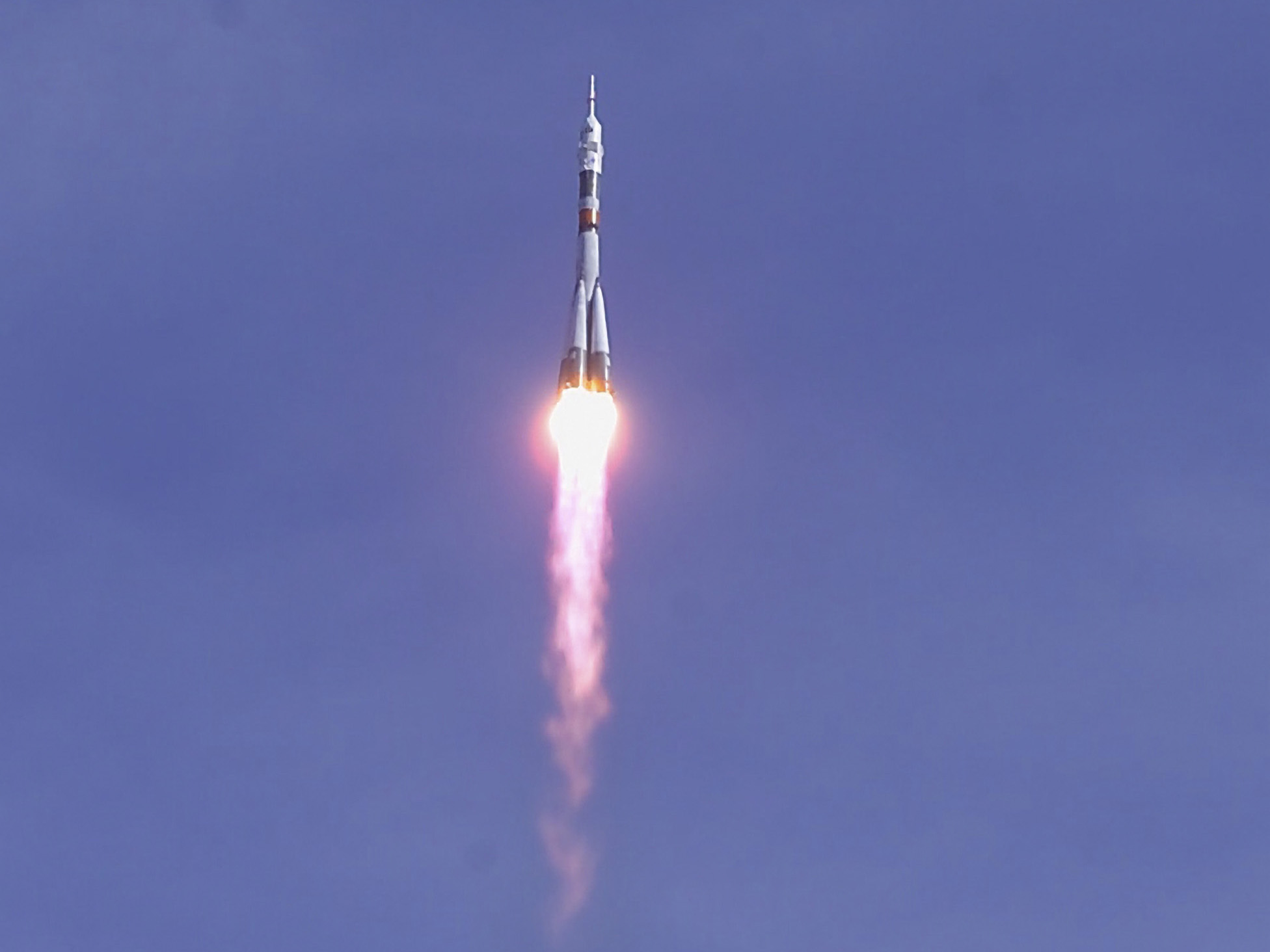 A Soyuz rocket lifts off from Baikonur Cosmodrome, Kazahkstan, 18 October 2003. Credit: ESA-S. Corvaja 2003